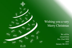 Christmas Greeting and Trading Hours 2020
